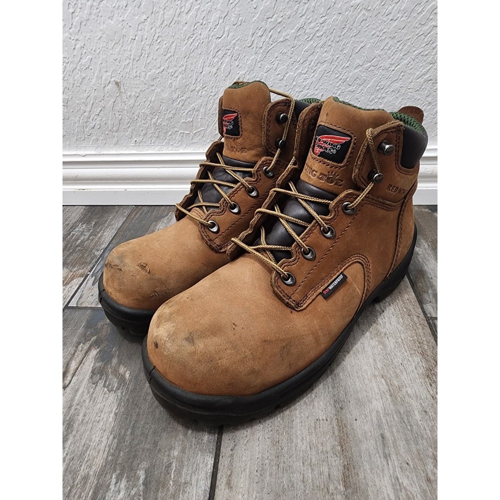 Red Wing King Toe 2240 Waterproof Steel Toe Work Boots Men's 9 D Brown Leather - Picture 2 of 11